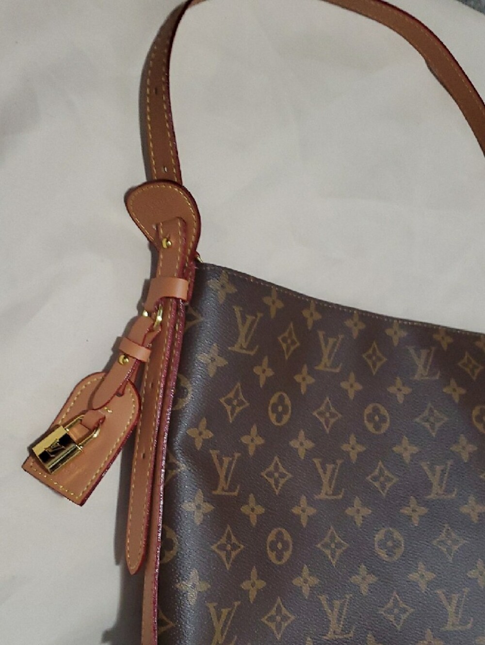 LvMonogram Shoulder Bag - Brown with Tan Trim - Picture 5 of 10